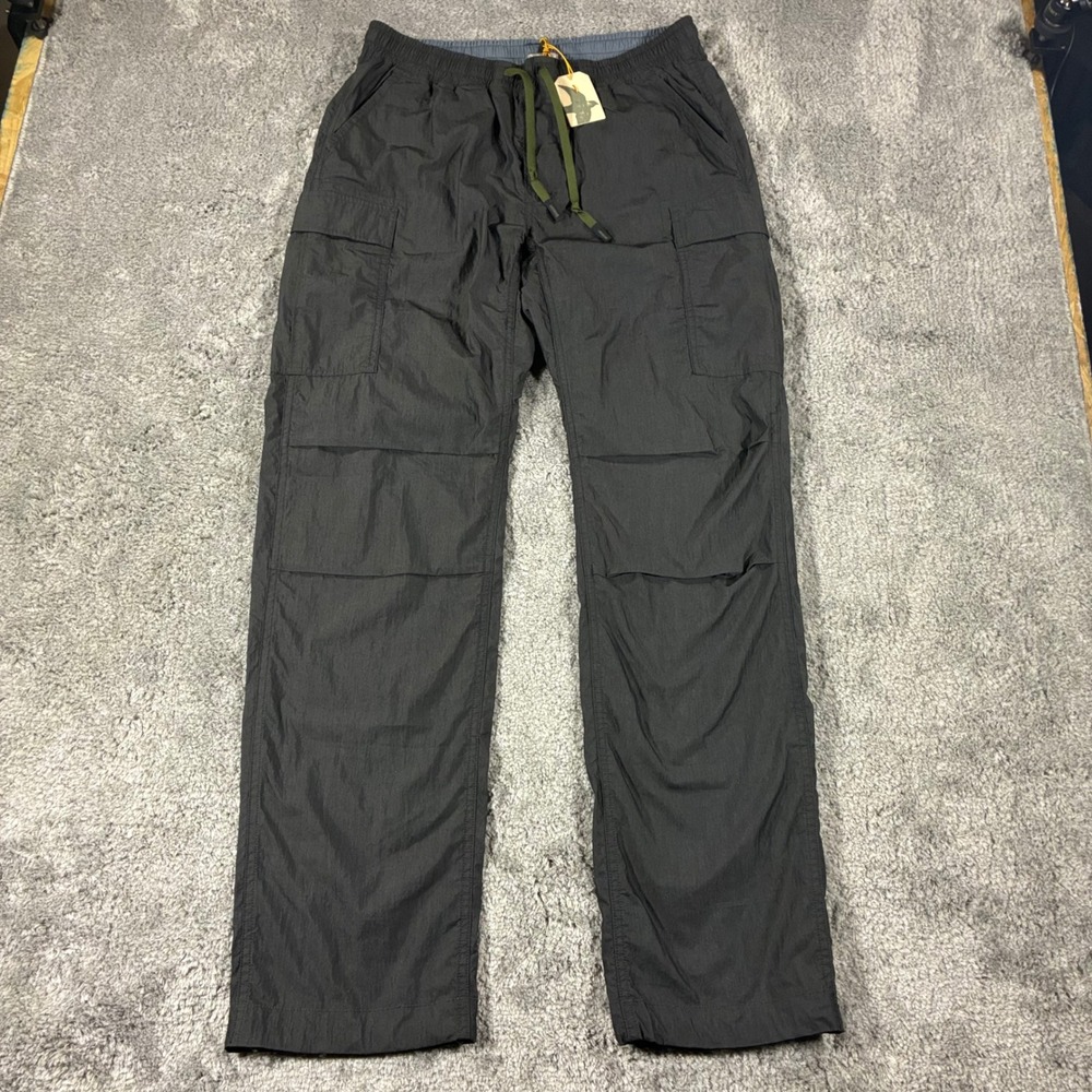 Relwen Drawstring Cargo Pants Mens Medium Gray Cotton Nylon Tactical 500300 NWT